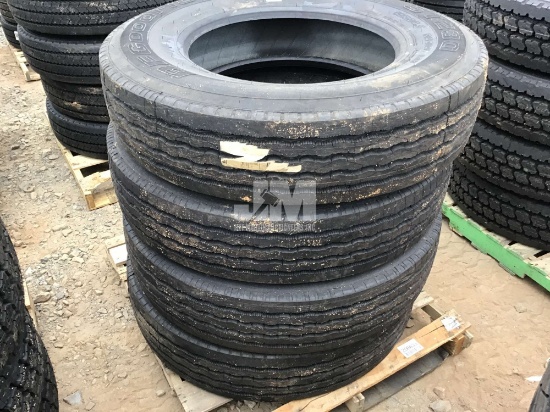 QTY OF (4) 11R24.5 TIRES