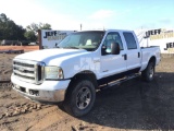 2005 FORD F-250 LARIAT CREW CAB 4X4 3/4 TON PICKUP VIN: 1FTSW21P65EB55631