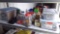 SHELF W/ MISC WIRE, NUT S BOLTS, & ROPE/ SHELF