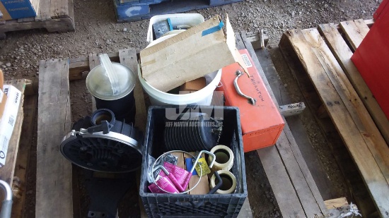 PALLET OF MISC. POOL PARTS
