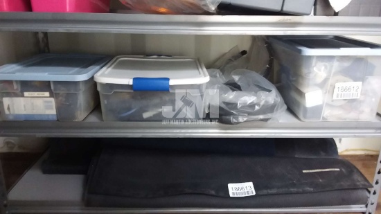 SHELF W/ MISC HOSES & ELECTRICAL PARTS/ SHELF NOT INCLUDED