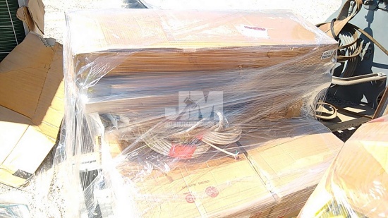 QTY OF MISCELLANEOUS ELECTRICAL BOXES, LIGHTS, & WIRE
