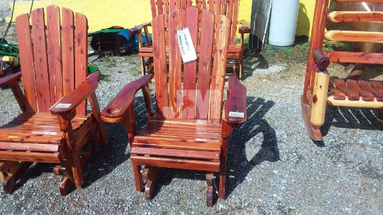 RED CEDAR GLIDER ROCKER