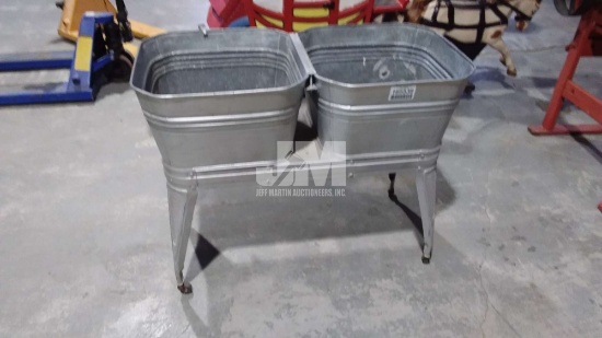 ANTIQUE TIN WASH TUBS