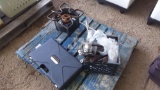 PALLET OF MISC. GRILL PARTS , GRILL SET & BURNER