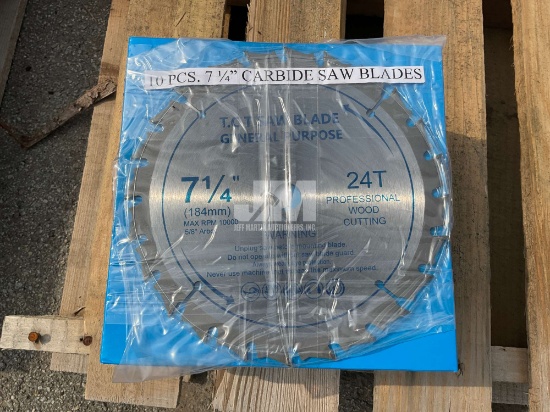 (UNUSED) 10 PC 7-1/4" CARBIDE SAW BLADES