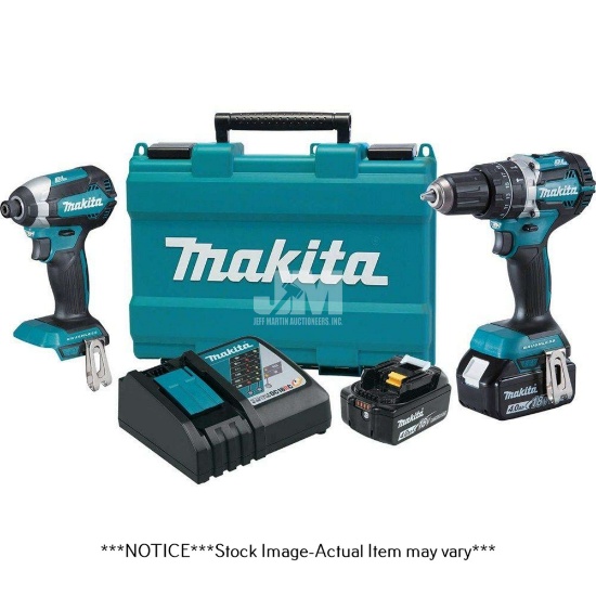 (RECONDITIONED) MAKITA 18V CORDLESS DRILL/DRIVER SET BATTERY POWERED