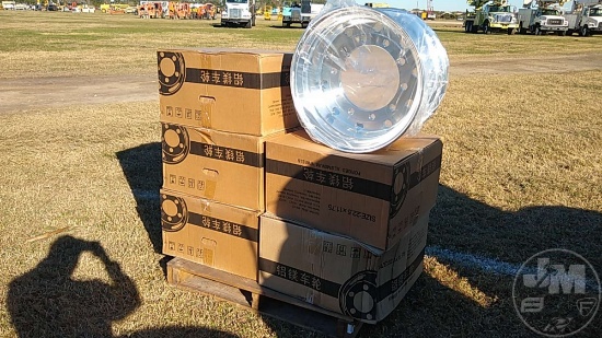 (UNUSED) QTY OF (6) 22.5X11.75 FORGED ALUMINUM WHEELS