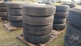 QTY OF (4) 11R22.5 TIRES W/ WHEELS