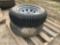 QTY OF (2) 205/75D14 TIRES/RIMS. 5 LUG
