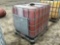 TOTE, CAGED, METAL PALLET, FOOD/BEVERAGE GRADE HOLDING TANK, W/ BOTTOM