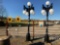 ALUMINUM 5-LIGHT HORSE LAMP POLE