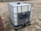 TOTE, CAGED, METAL PALLET, FOOD/BEVERAGE GRADE HOLDING TANK, W/ BOTTOM