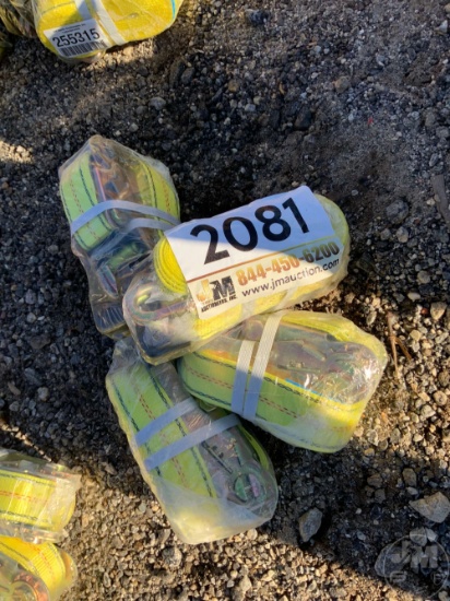 QTY OF (4) HEAVY DUTY 2" X 27' RATCHET TIE