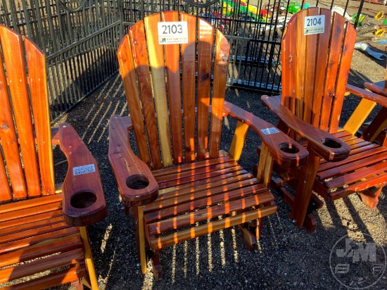 RED CEDAR AMISH BUILT SINGLE GLIDER CHAIR