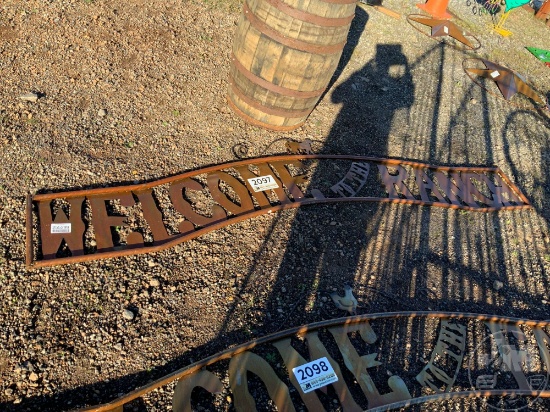 METAL 10' 'WELCOME TO THE RANCH' SIGN