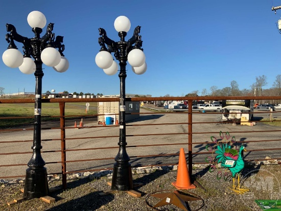 ALUMINUM 5-LIGHT HORSE LAMP POLE