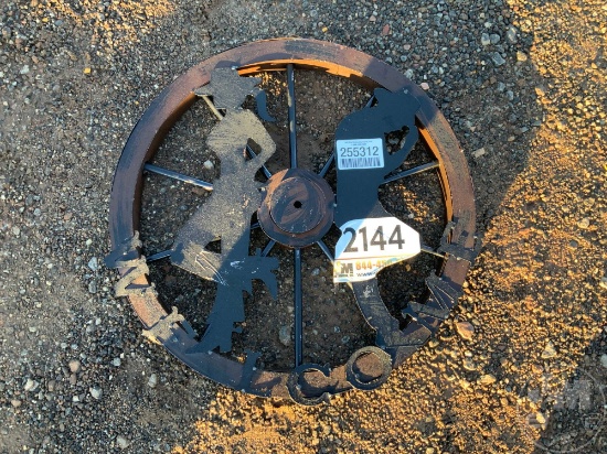 METAL 'WELCOME' W/ COWBOY DESIGN SIGN
