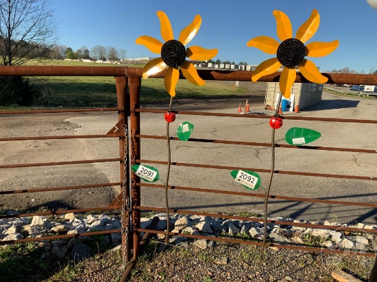 METAL SUNFLOWER WINDMILL