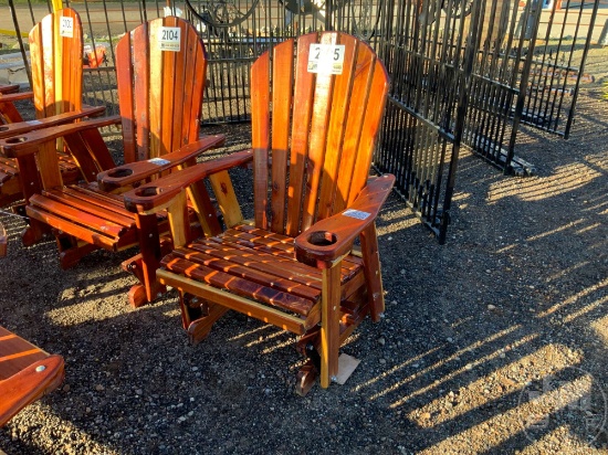 RED CEDAR AMISH BUILT SINGLE GLIDER CHAIR