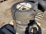 QTY OF (5) VARIOUS SIZE TIRES W/ RIMS