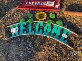 METAL 'WELCOME' WALL HANGING SIGN