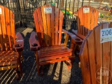 RED CEDAR AMISH BUILT SINGLE GLIDER CHAIR