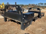 11' STEEL FLATBED WITH TOOLBOXES & BOTTLE JACK CRANE LIFT