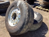 QTY OF (2) 385/65R22.5 IRONMAN 10 LUG WHEELS/TIRES
