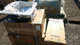 QTY OF HOME APPLIANCES. SKINK, CABINET, ETC...
