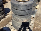 QTY OF (6) VARIOUS SIZE TIRES W/ RIM