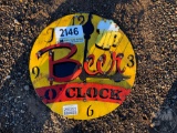 METAL 'IT'S BEER O'CLOCK' SIGN