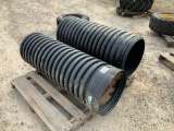 QTY OF (2) CORRAGATED UNDERGROUND PIPES