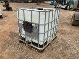FOOD/BEVERAGE TANK WITH TOP ABD BOTTOM VALVE, METAL CRATE