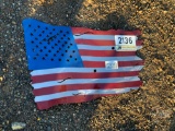 METAL DISTRESSED AMERICAN FLAG