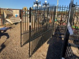16' POWDER COATED GATE W/ HORSE INLAY