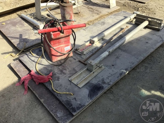 SPEED SHORE, SHORING TRENCH BOX MANUAL HYDRAULIC PUMP W/PLATES
