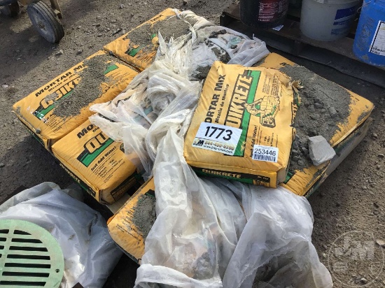 PALLET OF MISC QUIKRETE MORTAR MIX