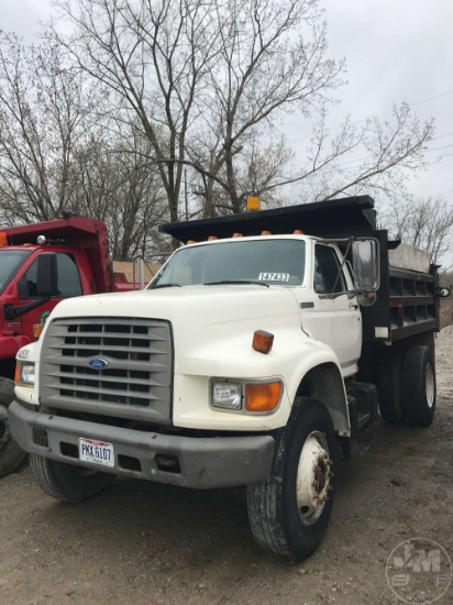 1995 FORD F SERIES SINGLE AXLE DUMP TRUCK VIN: 1FDXF80C7SVA81277
