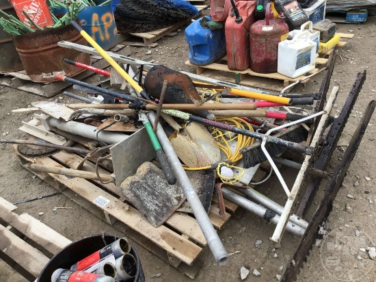 QTY OF SHOVELS/BROOMS & MORE