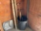 QTY OF MISC WATER WATER SHUT-OFF T-POSTS, THREADED RODS