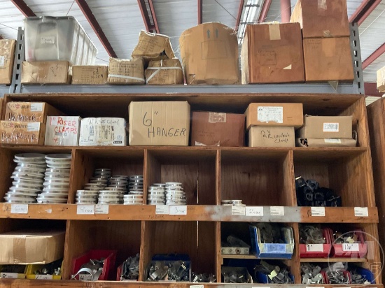 MISC SIZE PIPE HANGERS,STRAPS,& RISERS