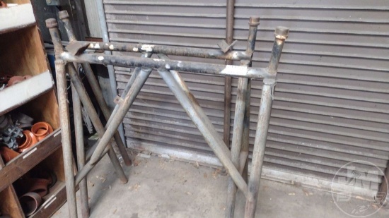 QTY OF (4) STEEL A-FRAME PIPE RACKS