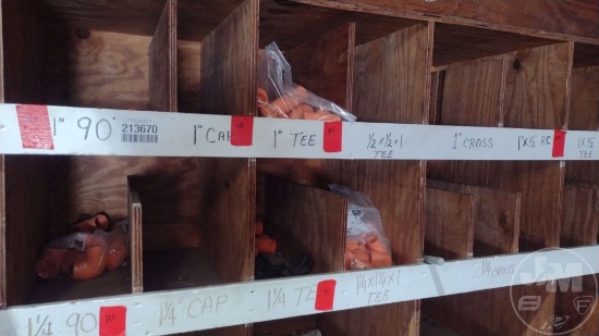 QTY OF MISC SIZED CPVC PIPE FITTINGS, COUPLINGS, REDUCERS