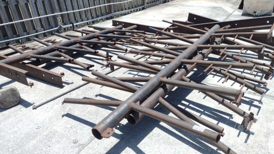 QTY OF 10' METAL PIPE RACKS
