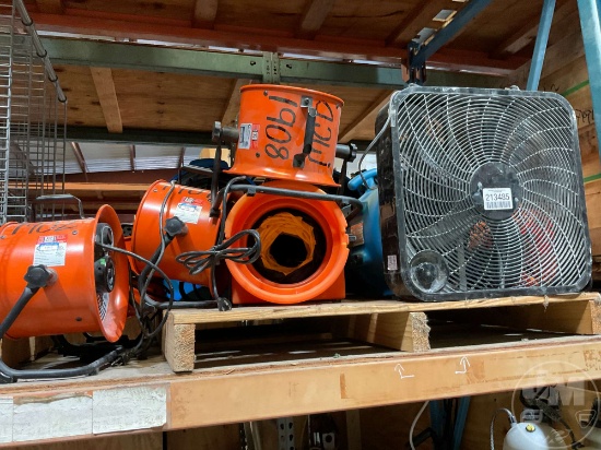PALLET W/ ASSORTED SHOP FANS