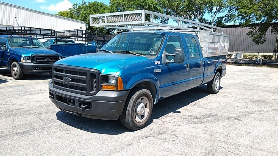 2005 FORD F-250 CREW CAB 3/4 TON PICKUP VIN: 1FTSW20545EB09232