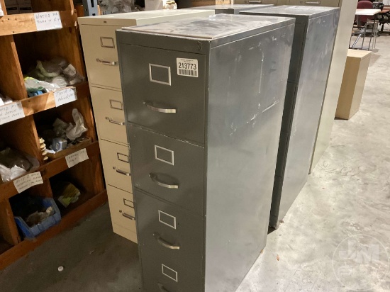 QTY OF (4) 4-DRAWER METAL FILING CABINETS