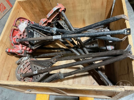 QTY OF (5) PIPE STANDS, W/ CHAIN VISES