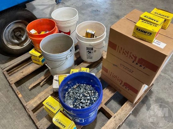 QTY OF MISC PIPE HANGER NUT DRIVE SCREWS